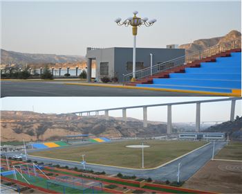 廣場高桿燈、中華燈-陜西渭南合陽特警訓(xùn)練基地廣場照明