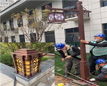 西安小區(qū)庭院燈、柱頭燈項(xiàng)目案例  陜西蘭光路燈廠產(chǎn)品